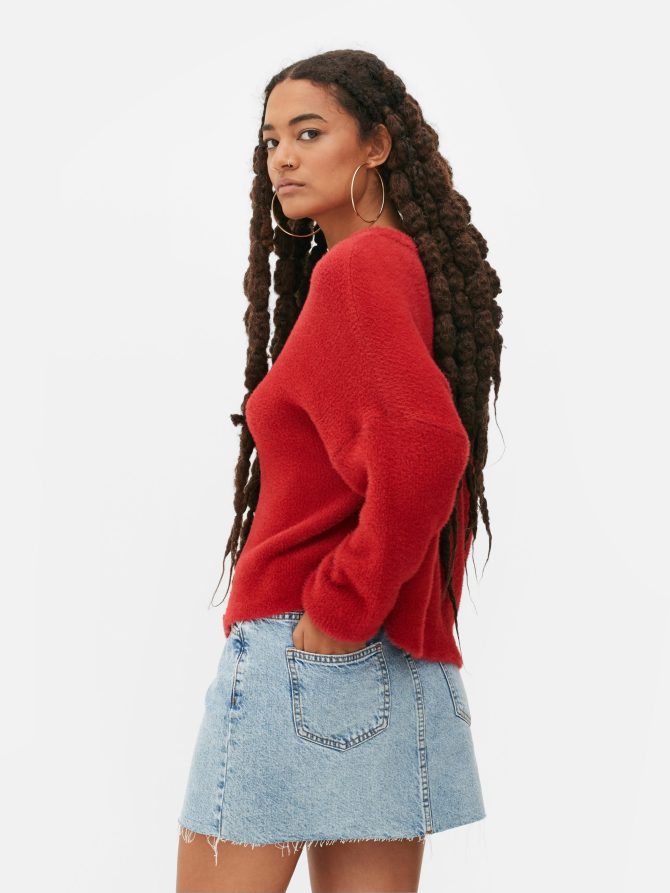 Fluffy Knit Cardigan - Image 4