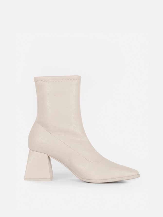 Faux Leather Ankle Boots