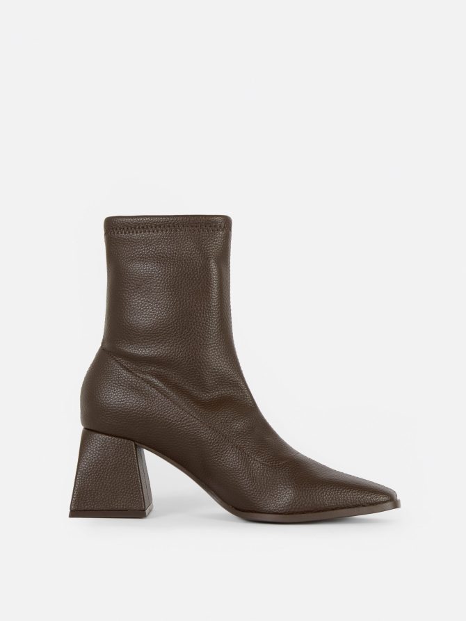 Faux Leather Ankle Boots