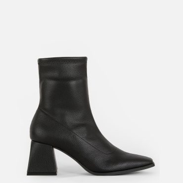Faux Leather Ankle Boots