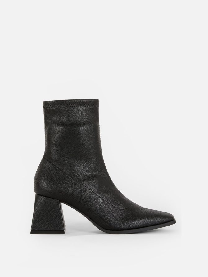Faux Leather Ankle Boots