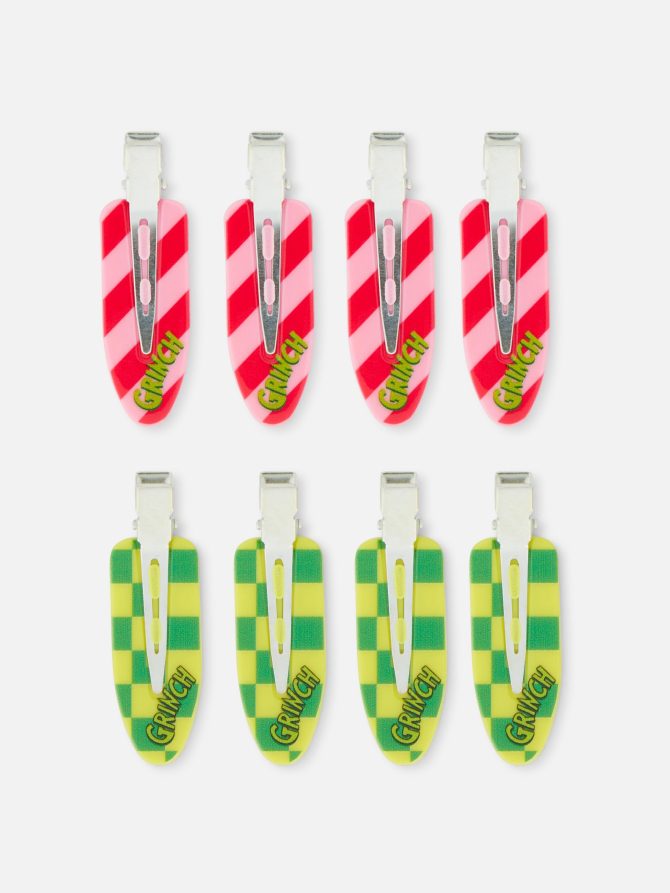 8-Pack The Grinch No Mark Hair Clips