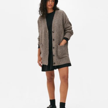 V-Neck Textured Cardigan