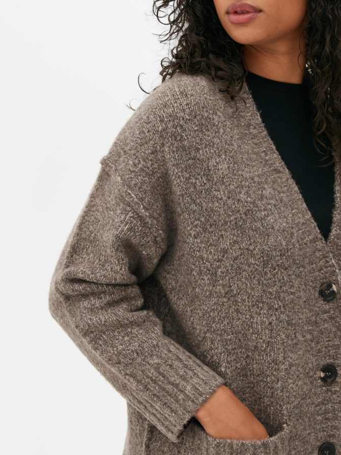 V-Neck Textured Cardigan - Image 3