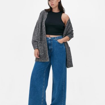 V-Neck Textured Cardigan