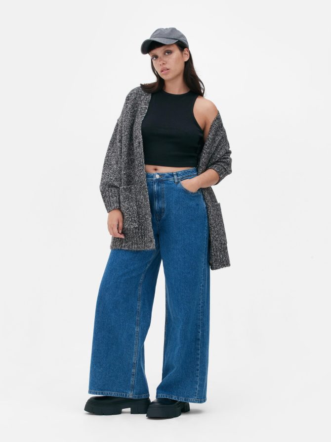 V-Neck Textured Cardigan