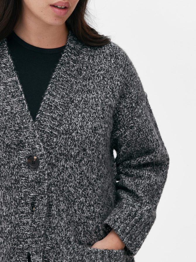 V-Neck Textured Cardigan - Image 3