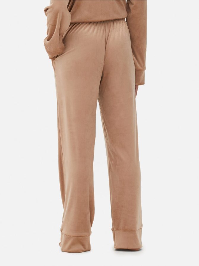 Velour Wide Leg Pajama Bottoms - Image 4