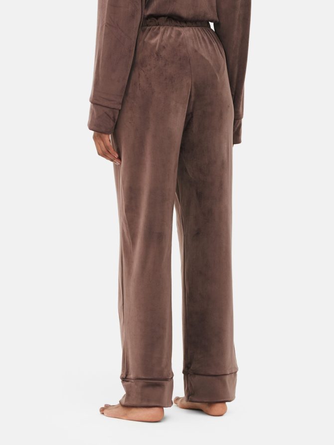 Velour Wide Leg Pajama Bottoms - Image 4