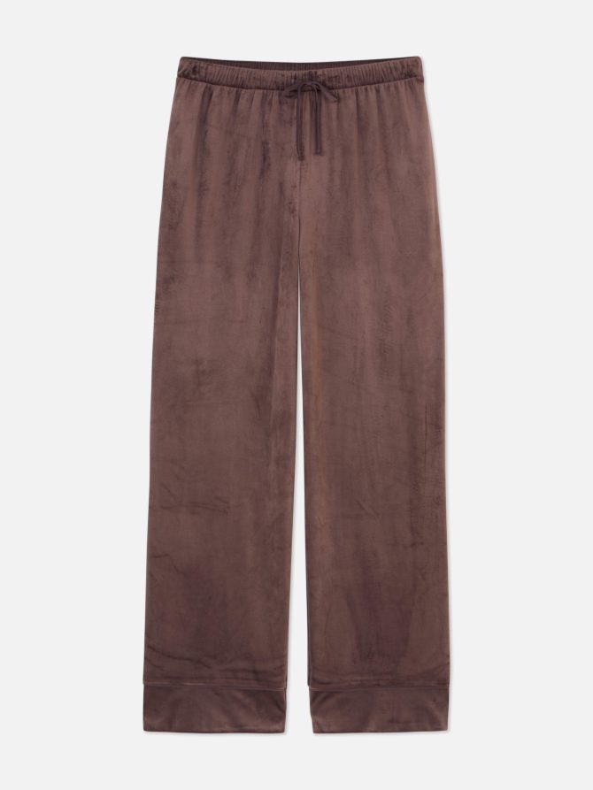 Velour Wide Leg Pajama Bottoms - Image 5