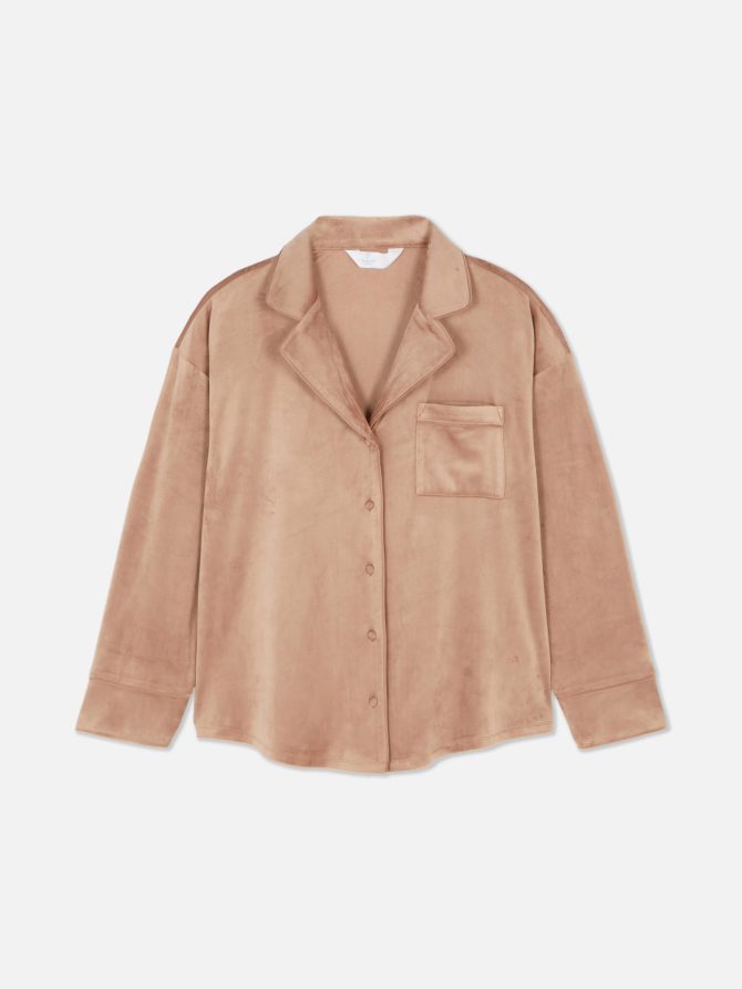 Velour Pajama Shirt