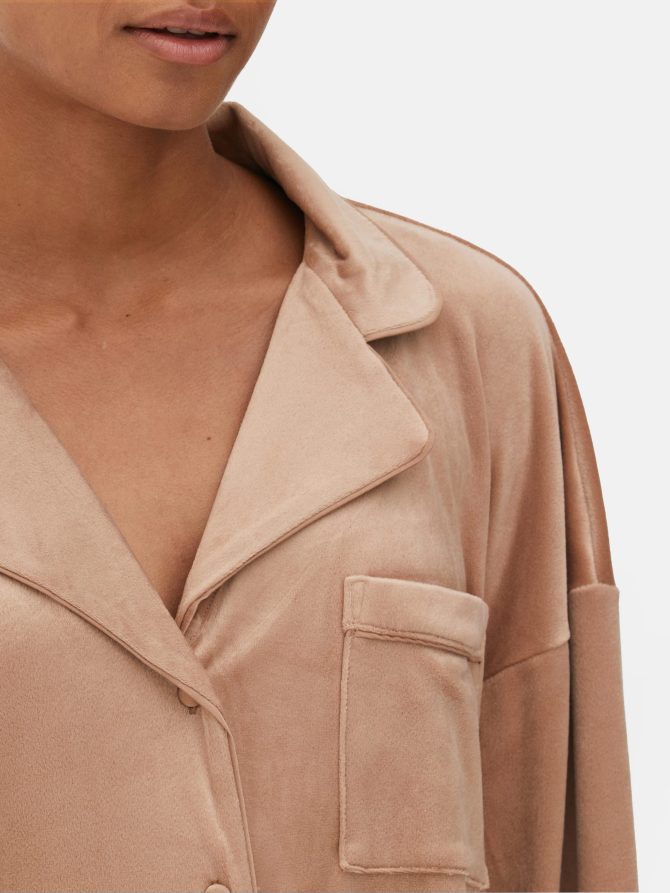 Velour Pajama Shirt - Image 3
