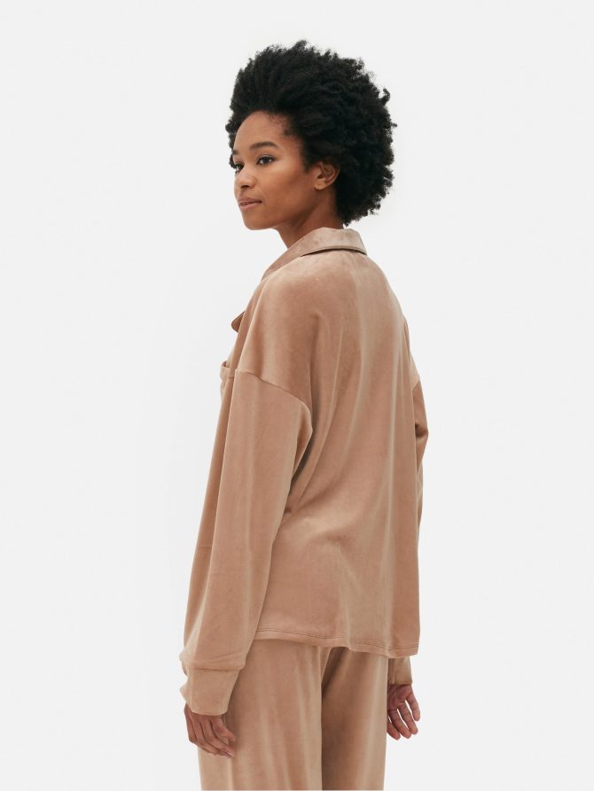 Velour Pajama Shirt - Image 4