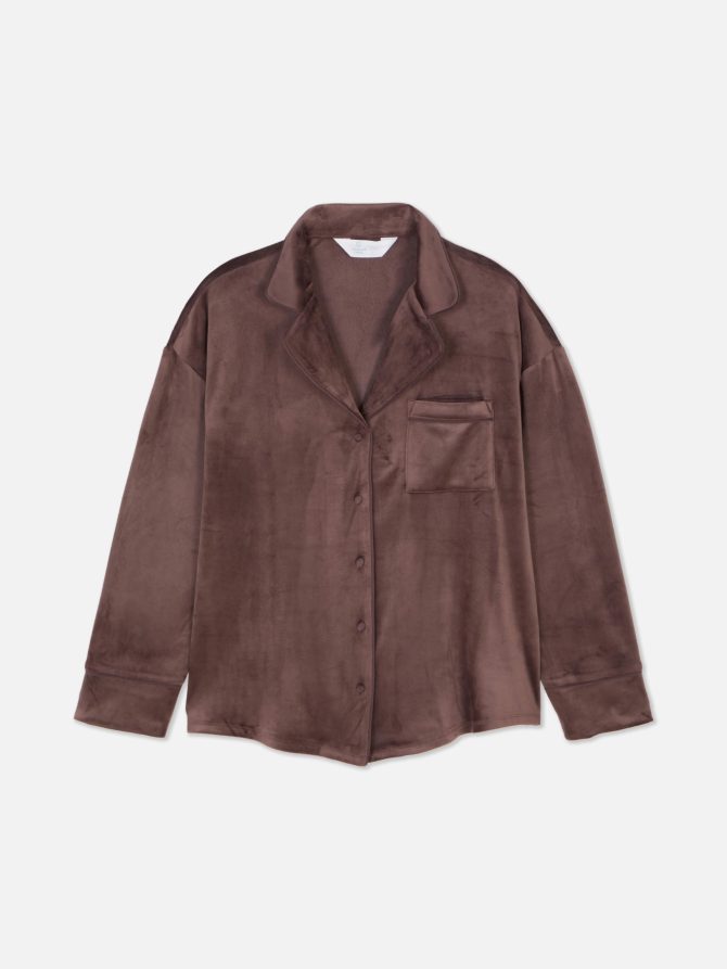 Velour Pajama Shirt