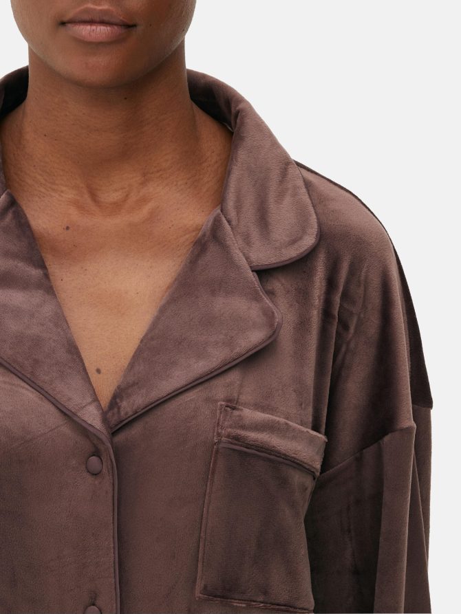 Velour Pajama Shirt - Image 3