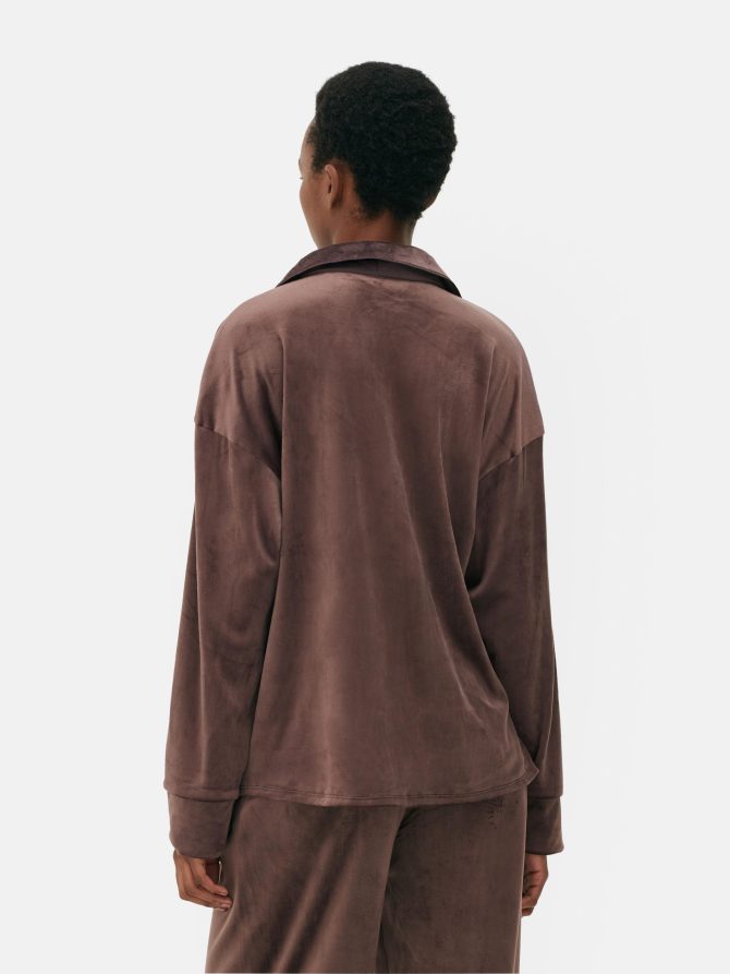 Velour Pajama Shirt - Image 4