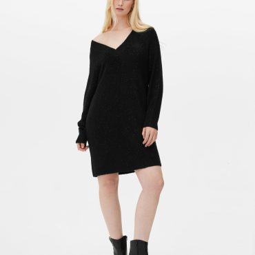 V-Neck Sequin Dress