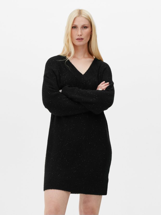 V-Neck Sequin Dress - Image 2