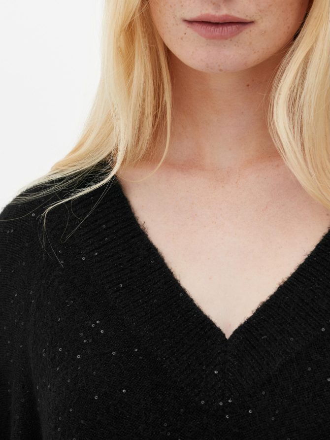 V-Neck Sequin Dress - Image 3