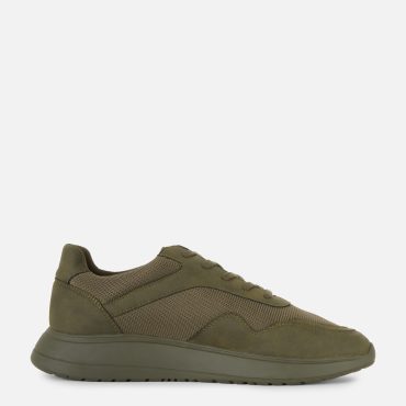 Faux Suede Paneled Sneakers