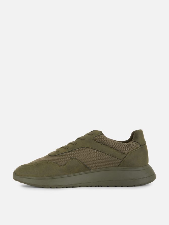 Faux Suede Paneled Sneakers - Image 4