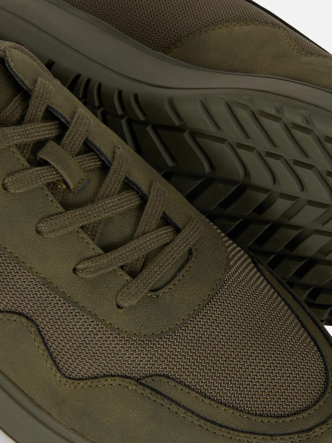 Faux Suede Paneled Sneakers - Image 5