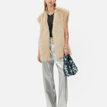 Rita Ora Faux Fur Vest