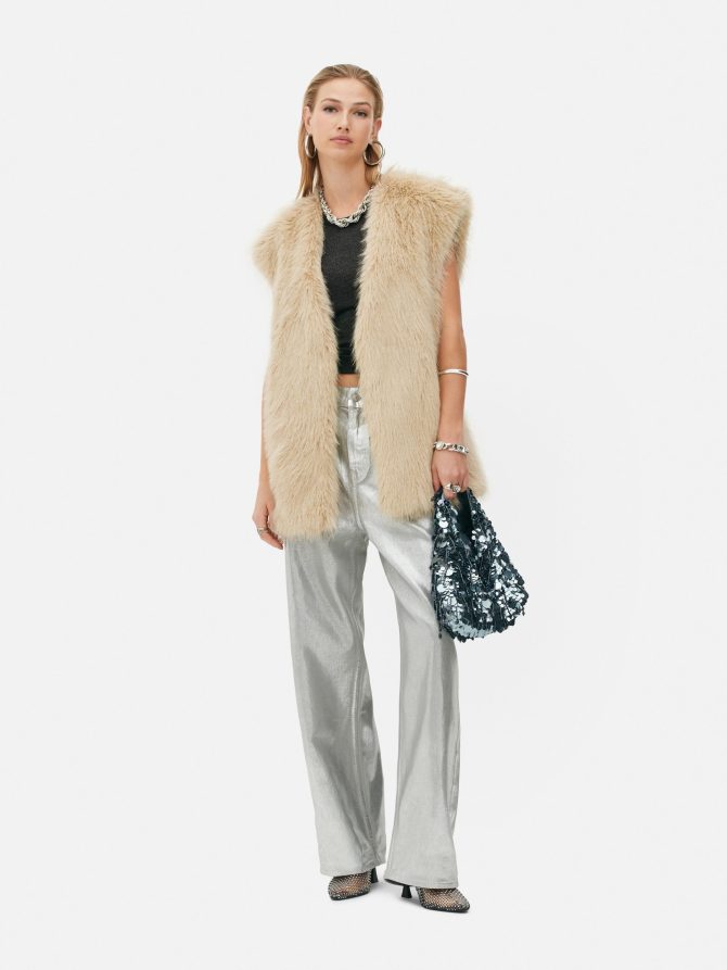 Rita Ora Faux Fur Vest
