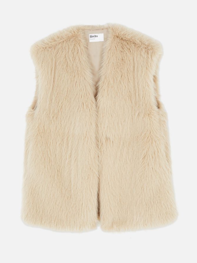 Rita Ora Faux Fur Vest - Image 5