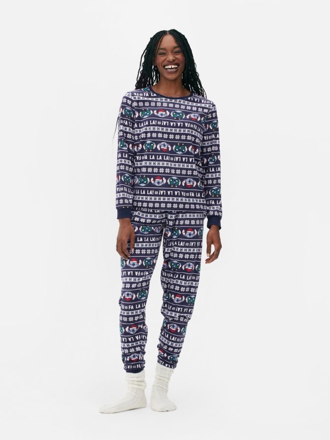 Women's Disney’s Lilo and Stitch Velour Christmas Family Pajamas