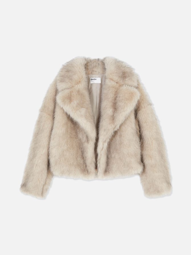 Rita Ora Cropped Faux Fur Coat - Image 5