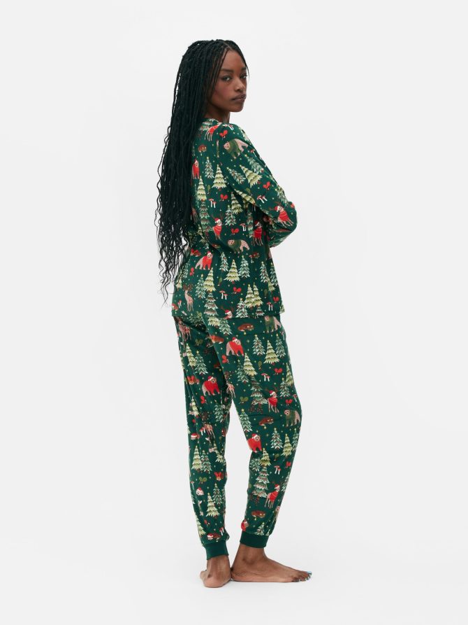 Women's Woodland Print Christmas Family Pajamas - Image 4