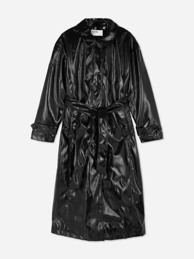 Rita Ora Patent Faux Leather Trench - Image 5