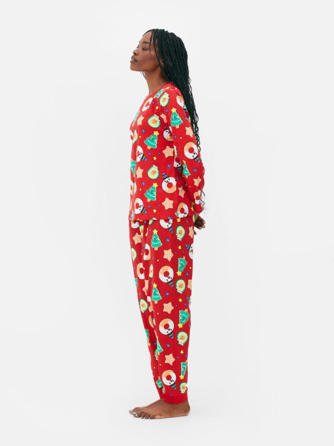 Women's Printed Jersey Christmas Family Pajamas - Image 2
