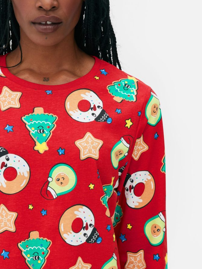 Women's Printed Jersey Christmas Family Pajamas - Image 3
