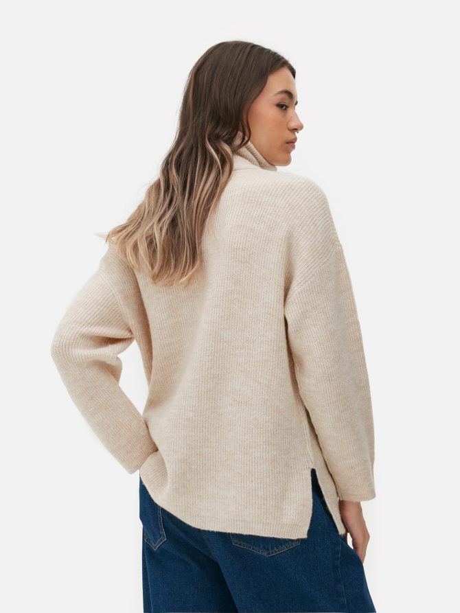 Quarter Zip Knitted Sweater - Image 4