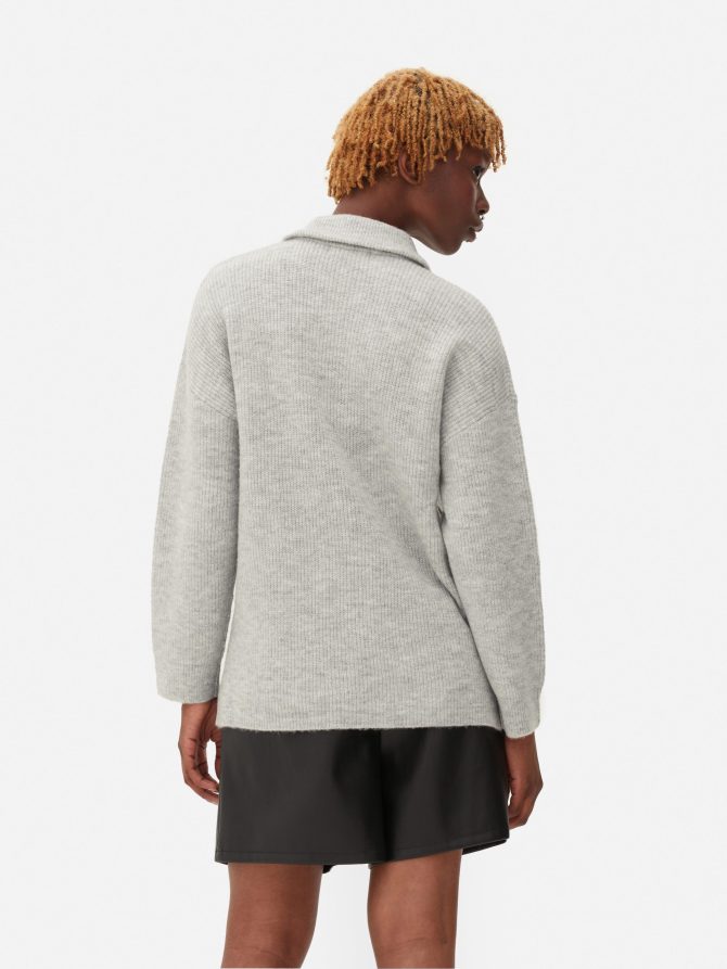 Quarter Zip Knitted Sweater - Image 4