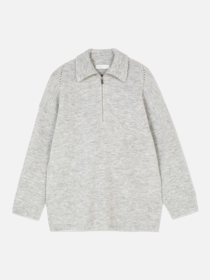 Quarter Zip Knitted Sweater - Image 5