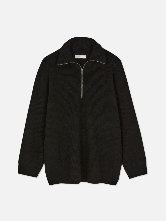 Quarter Zip Knitted Sweater - Image 5