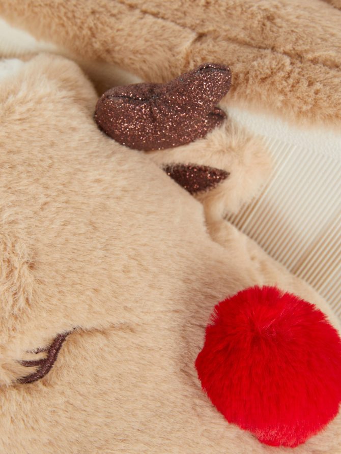 Women's Christmas Reindeer Plush Slippers - Image 6