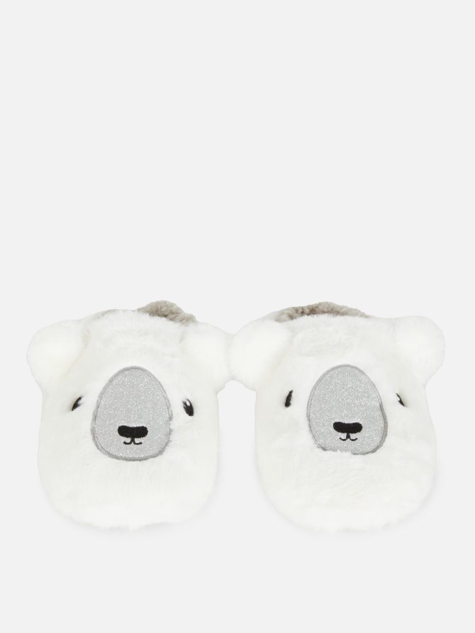 Polar Bear Plush Slippers - Image 2
