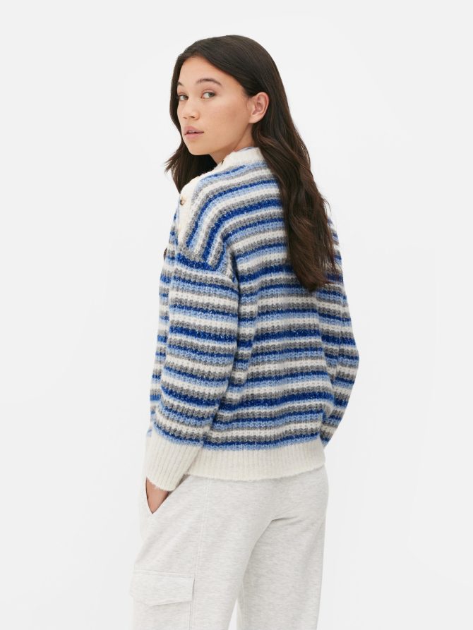 Striped Button Sweater - Image 4