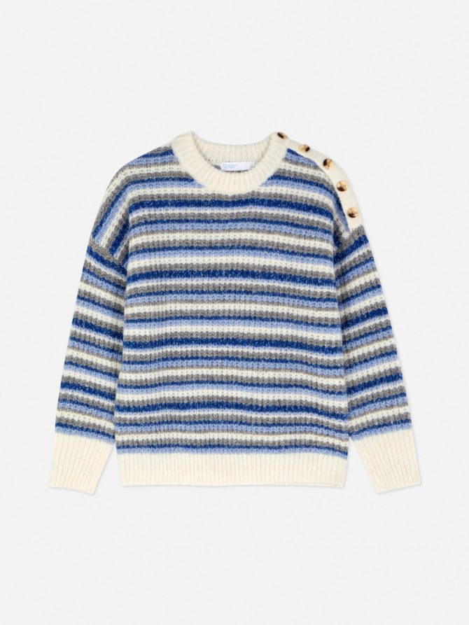 Striped Button Sweater - Image 5