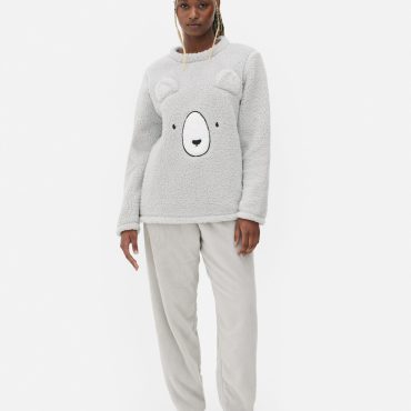Women's Fleece Bear Pajama Set