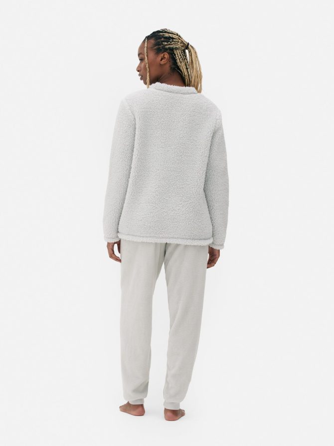 Women's Fleece Bear Pajama Set - Image 4