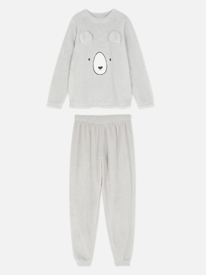 Women's Fleece Bear Pajama Set - Image 5