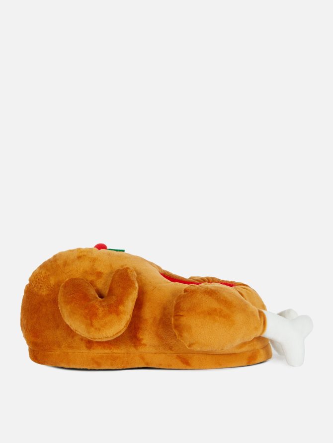 Festive 3D Turkey Slippers - Image 4
