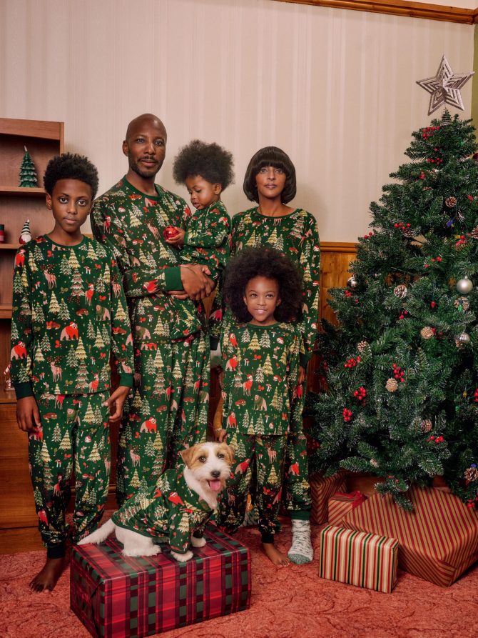 Men's Woodland Print Christmas Family Pajamas