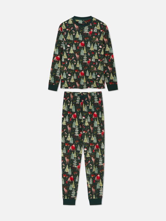 Men's Woodland Print Christmas Family Pajamas - Image 6