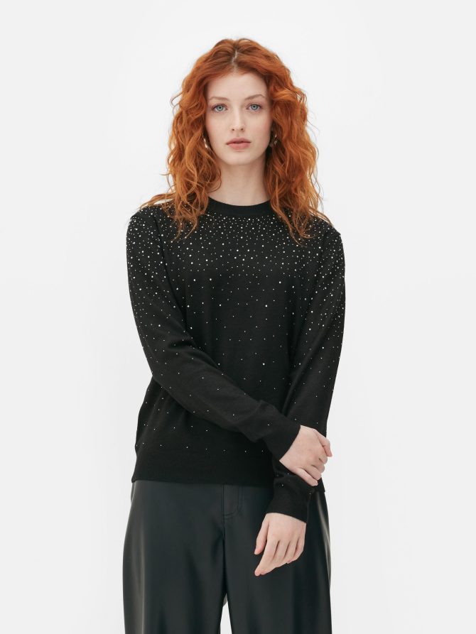 Embellished Fine Knit Sweater - Image 2